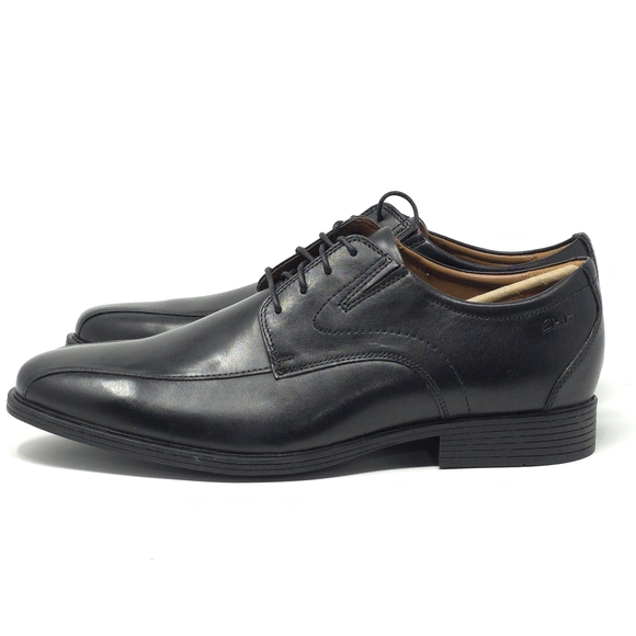 Clarks Whiddon Pace Black Leather Oxford Size 12W - Picture 5 of 9
